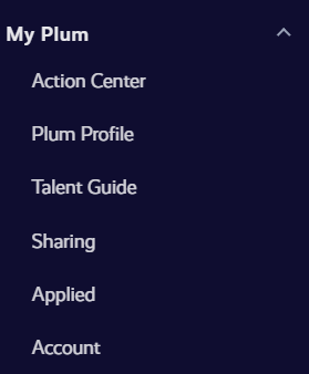 Image of Plum sidebar menu
