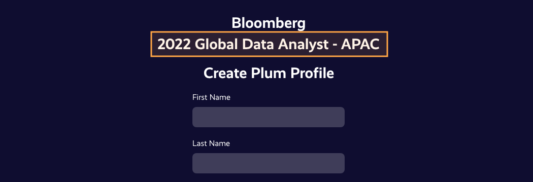 Image of bloomberg apply page