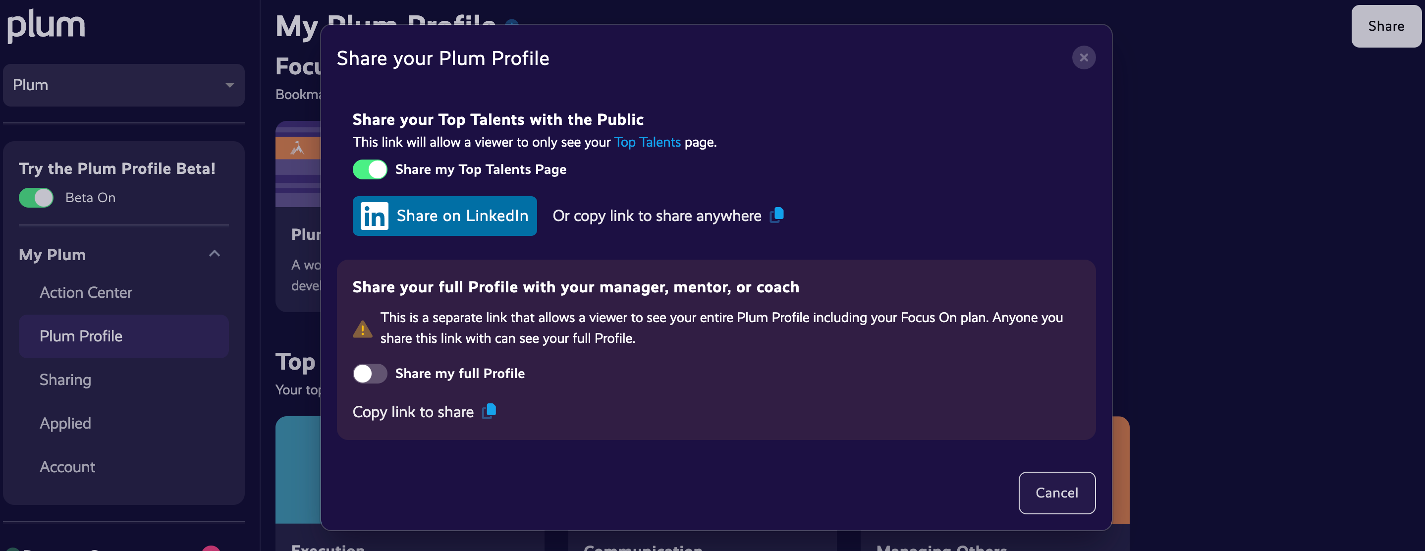 How can I share my Plum Profile? Plum Help Center