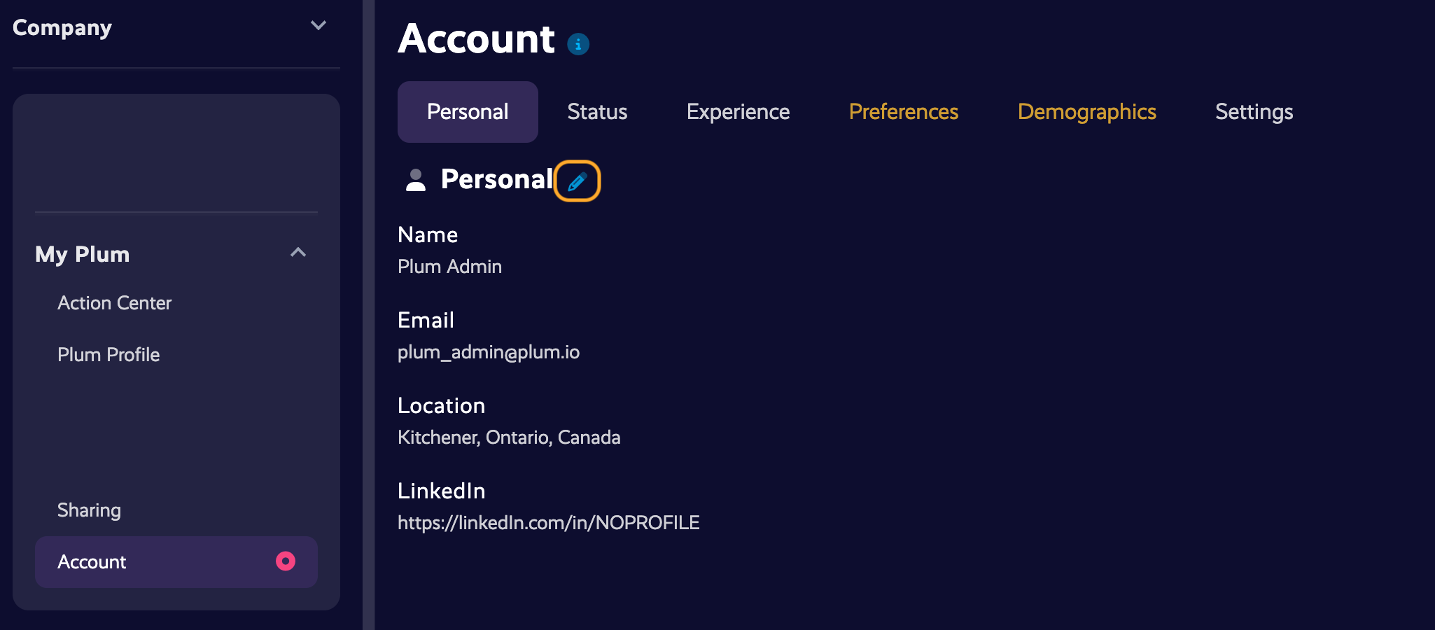 How can I update my name in Plum? Plum Help Center