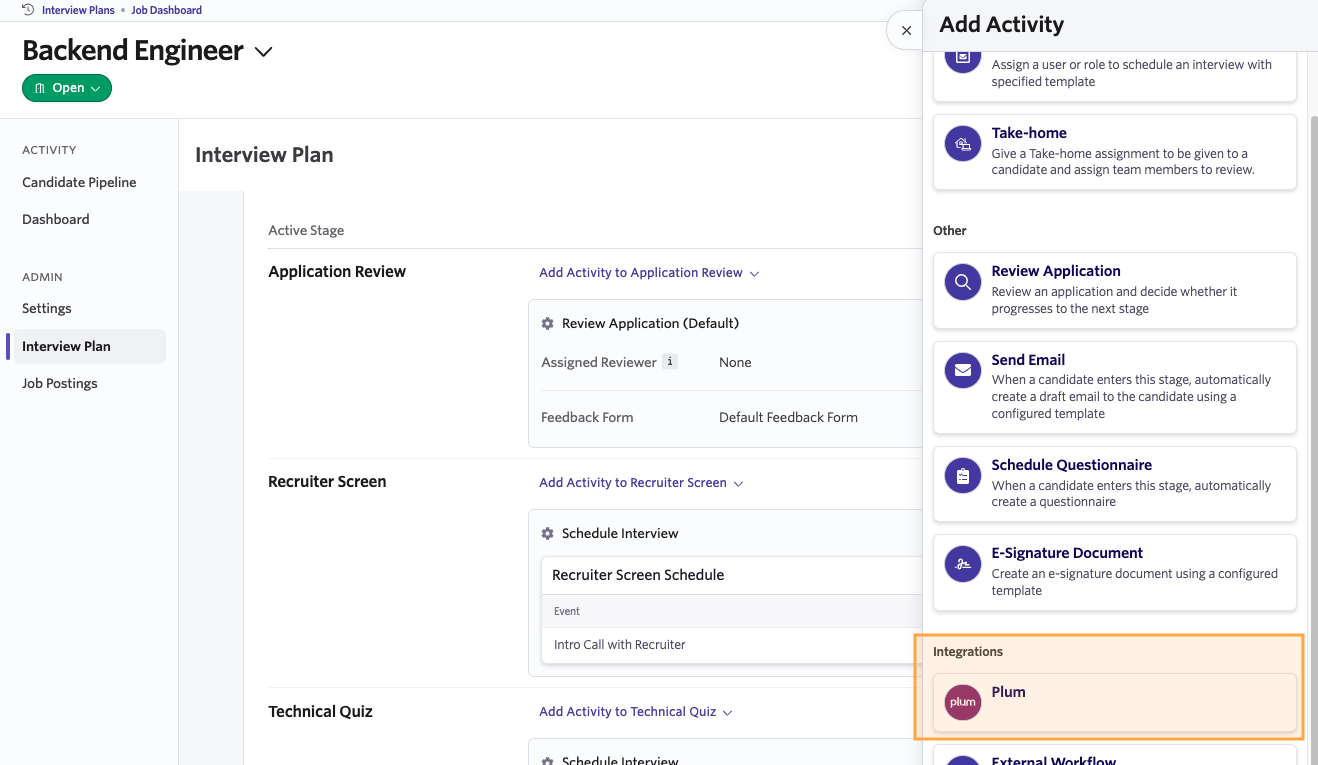 add plum as an activity in ashby