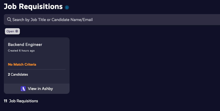 an example of a job req card in plum